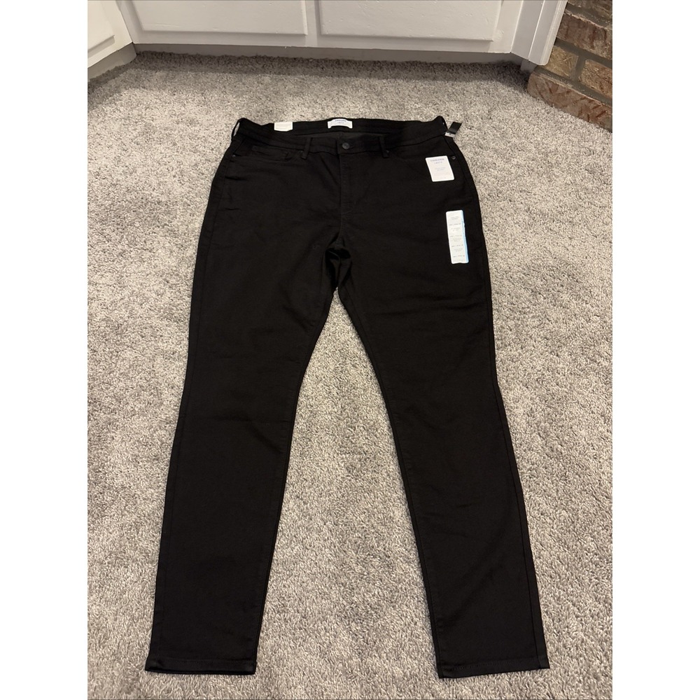 NEW Levi Strauss Denizen High Rise Skinny Jeans Womens 18M 34x30 Black Denim NWT